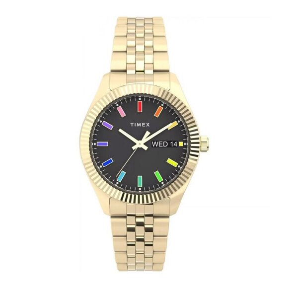 NWT Authentic Timex Legacy Rainbow Quartz Black Dial Women's Watch - Picture 1 of 3